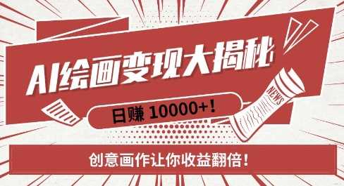 AI梦境绘画致富秘籍，复制粘贴，新手也能快速掌握，创意画作让你收益翻倍网创项目-知识付费-在线课程-自媒体创业-网络副业-优利资源优利资源网