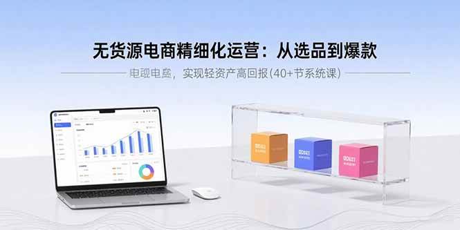（15896期）无货源电商精细化运营：从选品到爆款，实现轻资产高回报(40+节系统课)网创项目-知识付费-在线课程-自媒体创业-网络副业-优利资源优利资源网