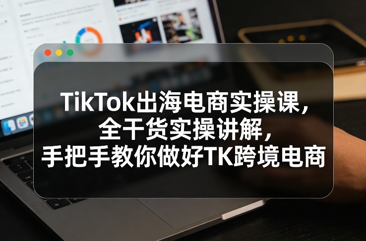 TikTok出海电商实操课，全干货实操讲解，手把手教你做好TK跨境电商网创项目-知识付费-在线课程-自媒体创业-网络副业-优利资源优利资源网