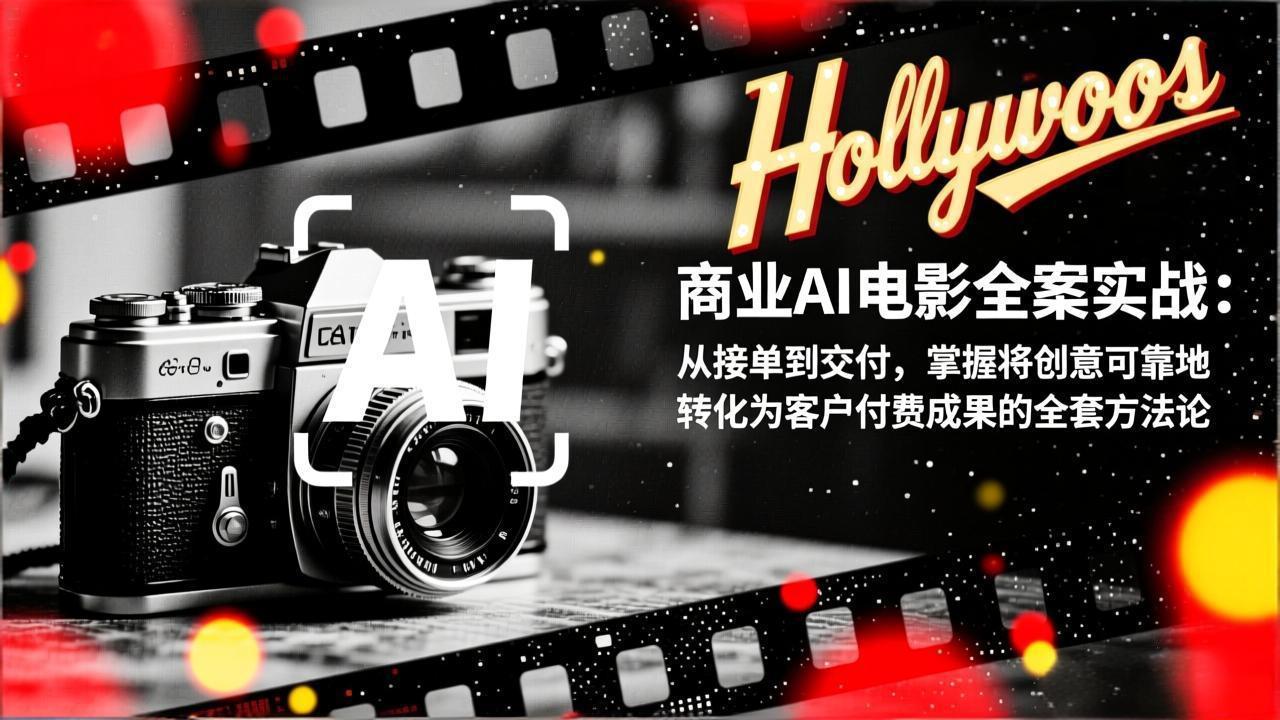 商业AI电影全案实战：从接单到交付，掌握将创意可靠地转化为客户付费成果的全套方法论网创项目-知识付费-在线课程-自媒体创业-网络副业-优利资源优利资源网