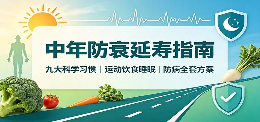 中年防衰延寿指南:九大科学习惯,运动饮食睡眠防病全套方案网创项目-知识付费-在线课程-自媒体创业-网络副业-优利资源优利资源网