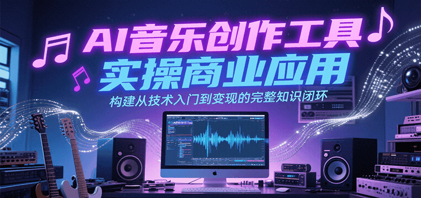 AI音乐创作工具实操商业应用，构建从技术入门到变现的完整知识闭环网创项目-知识付费-在线课程-自媒体创业-网络副业-优利资源优利资源网