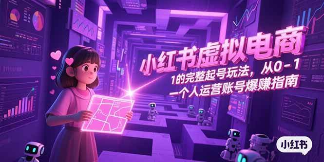 （15230期）小红书虚拟电商，从0-1的完整起号玩法，一个人运营账号爆赚指南网创项目-知识付费-在线课程-自媒体创业-网络副业-优利资源优利资源网