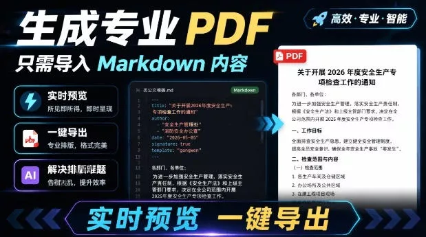 只需导入Markdown内容，实时预览一键导出专业PDF！轻松解决AI生成内容排版问题Presto网创项目-知识付费-在线课程-自媒体创业-网络副业-优利资源优利资源网