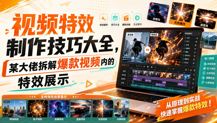 视频特效制作技巧大全,某大佬拆解爆款视频内的特效展示 视频特效制作技巧大全,某大佬拆解爆款视频内的特效展示