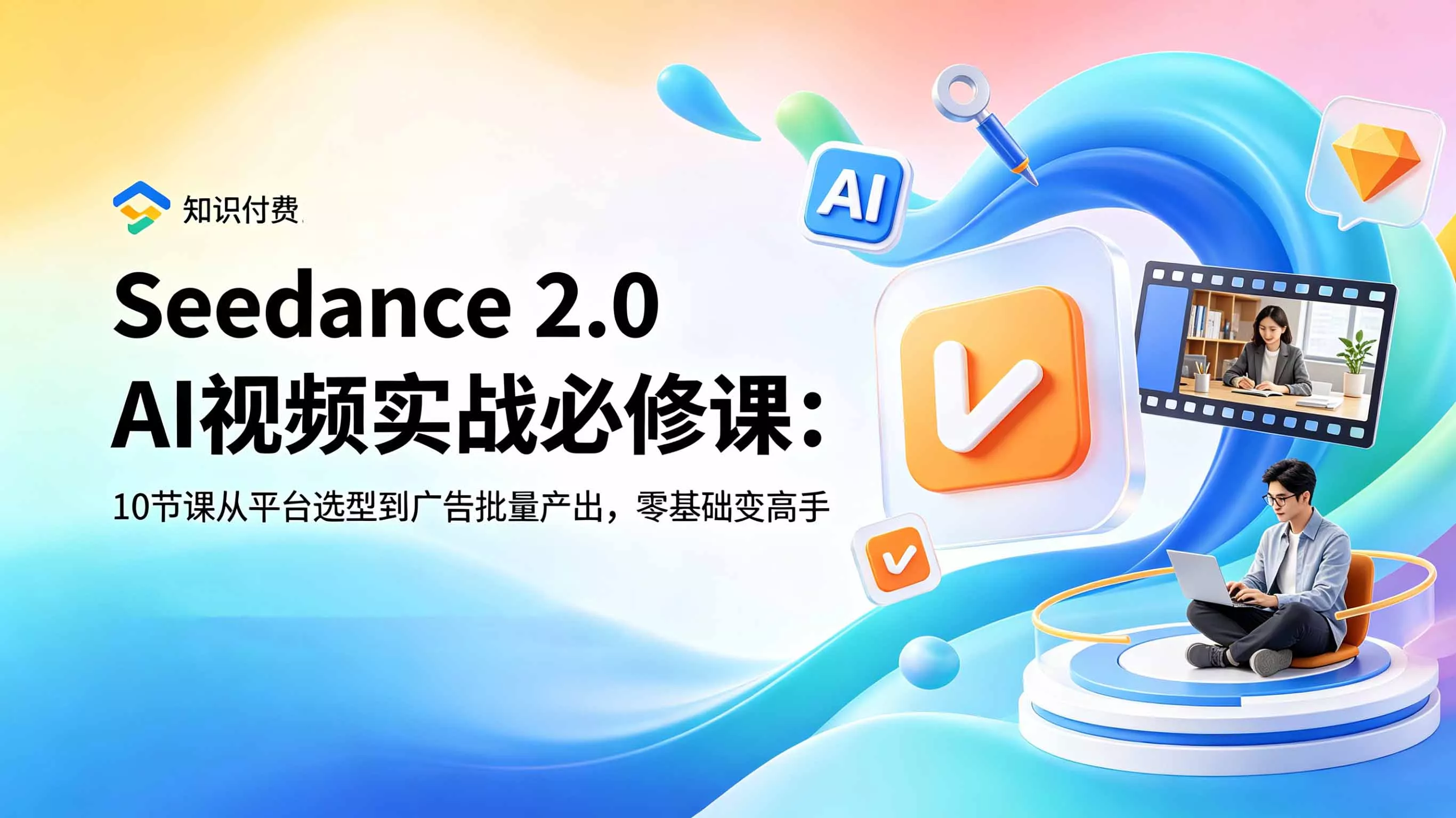 Seedance 2.0 AI视频实战必修课：10节课从平台选型到广告批量产出，零基础变高手网创项目-知识付费-在线课程-自媒体创业-网络副业-优利资源优利资源网