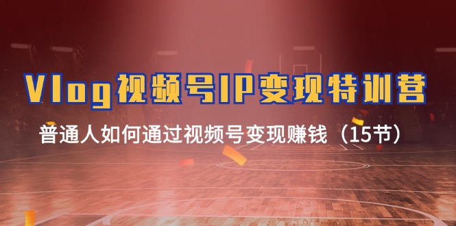 （11654期）Vlog 视频号IP变现特训营，普通人如何通过视频号变现赚钱（15节）网创项目-知识付费-在线课程-自媒体创业-网络副业-优利资源优利资源网