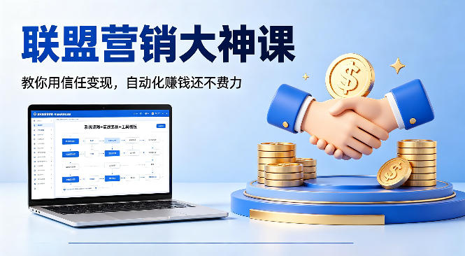 联盟营销大神课，教你用信任变现，自动化賺钱还不费力【原创双语字幕】网创项目-知识付费-在线课程-自媒体创业-网络副业-优利资源优利资源网