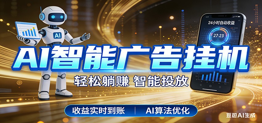 智能广告挂机新时代，利用碎片化时间实现稳定被动收益，AI帮你持续盈利网创项目-知识付费-在线课程-自媒体创业-网络副业-优利资源优利资源网