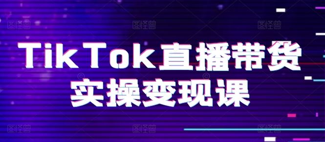 TikTok直播带货实操变现课：系统起号、科学复盘、变现链路、直播配置、小店操作流程、团队搭建等。网创项目-知识付费-在线课程-自媒体创业-网络副业-优利资源优利资源网