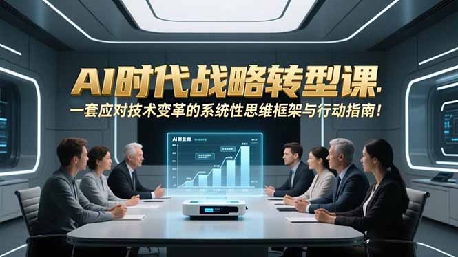AI时代战略转型课：一套应对技术变革的系统性思维框架与行动指南！网创项目-知识付费-在线课程-自媒体创业-网络副业-优利资源优利资源网