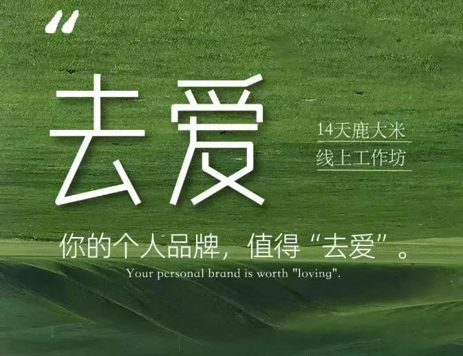 去爱14天鹿大米线上工作坊，你的个人品牌，值得“去爱”网创项目-知识付费-在线课程-自媒体创业-网络副业-优利资源优利资源网