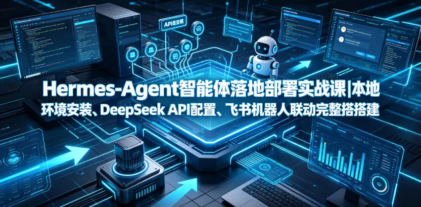 Hermes-Agent智能体落地部署实战课｜本地环境安装、DeepSeek API配置、飞书机器人联动完整搭建教程网创项目-知识付费-在线课程-自媒体创业-网络副业-优利资源优利资源网