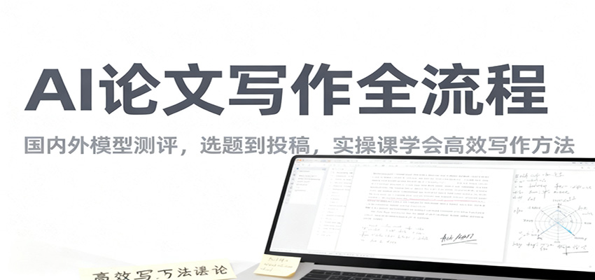 AI论文写作全流程，国内外模型测评，选题到投稿，实操课学高效写作方法网创项目-知识付费-在线课程-自媒体创业-网络副业-优利资源优利资源网