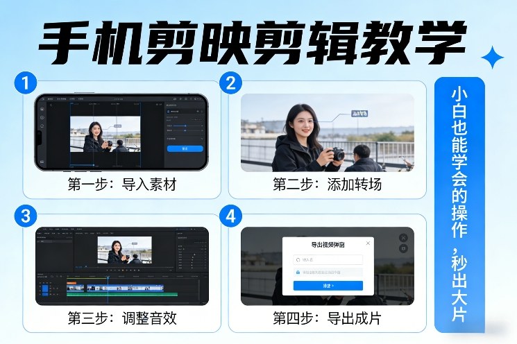 手机剪映剪辑教学，小白也能学会的操作，秒出大片网创项目-知识付费-在线课程-自媒体创业-网络副业-优利资源优利资源网