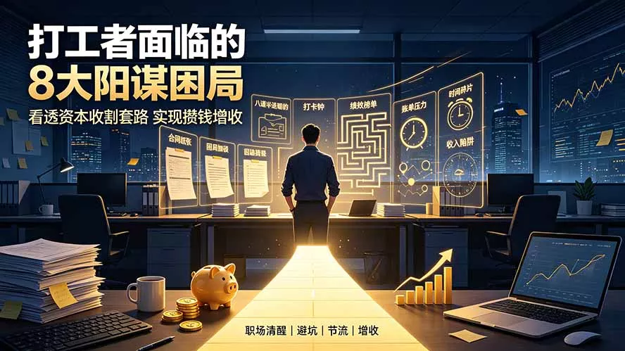 付费文章：打工者面临的8大阳谋困局，看透资本收割套路实现攒钱增收网创项目-知识付费-在线课程-自媒体创业-网络副业-优利资源优利资源网