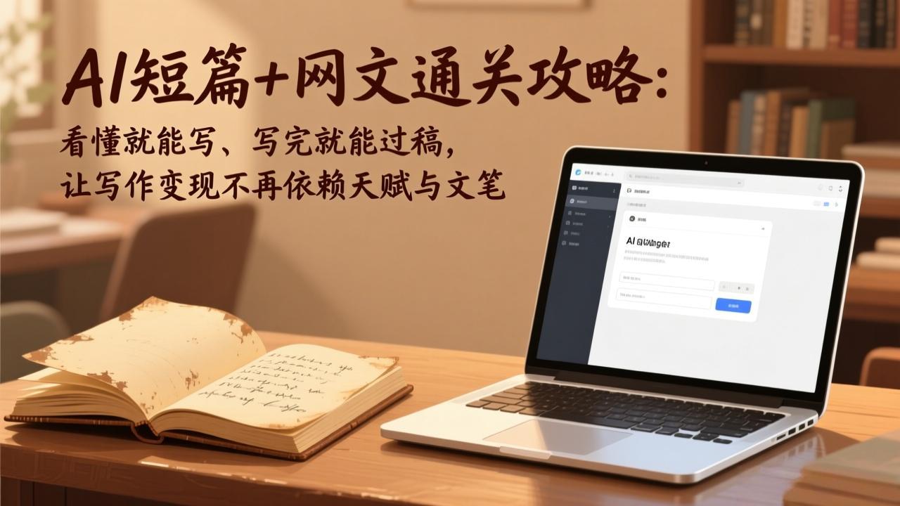 AI短篇+网文通关攻略-更新4月：看懂就能写、写完就能过稿，让写作变现不再依赖天赋与文笔网创项目-知识付费-在线课程-自媒体创业-网络副业-优利资源优利资源网