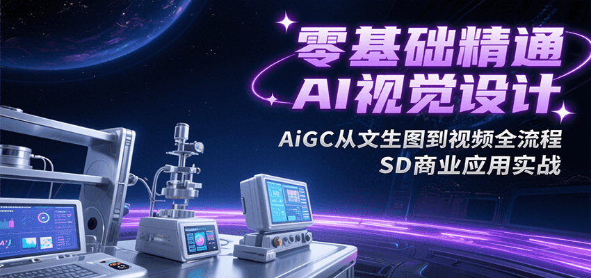 零基础精通AI视觉设计，AiGC从文生图到视频全流程，SD商业应用实战网创项目-知识付费-在线课程-自媒体创业-网络副业-优利资源优利资源网