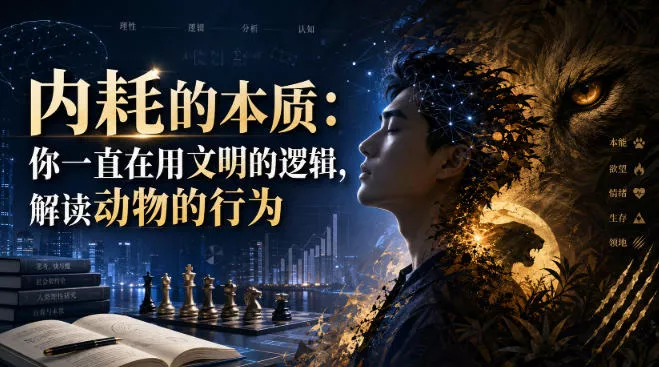 付费文章：内耗的本质：你一直在用文明的逻辑，解读动物的行为网创项目-知识付费-在线课程-自媒体创业-网络副业-优利资源优利资源网