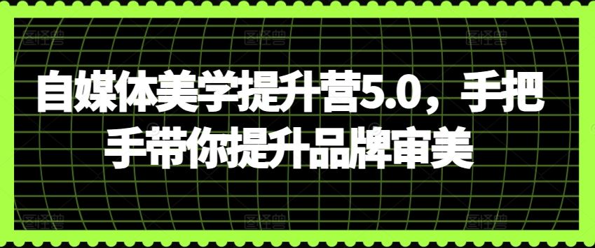 自媒体美学提升营5.0，手把手带你提升品牌审美网创项目-知识付费-在线课程-自媒体创业-网络副业-优利资源优利资源网