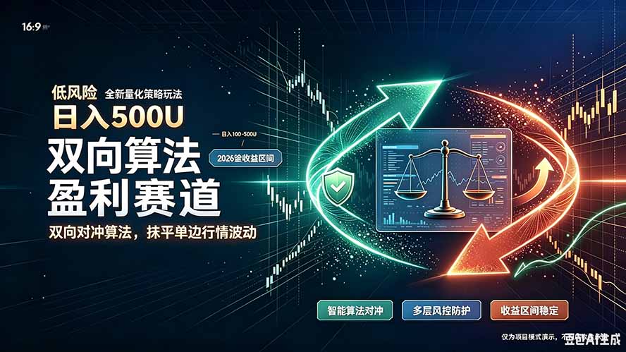 算法对冲/EA量化，日入500刀，躺着赚钱！你把它当做“自动提款机”，它把你就爆了网创项目-知识付费-在线课程-自媒体创业-网络副业-优利资源优利资源网