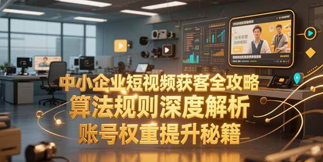 （15326期）中小企业短视频获客全攻略，算法规则深度解析，账号权重提升秘籍网创项目-知识付费-在线课程-自媒体创业-网络副业-优利资源优利资源网