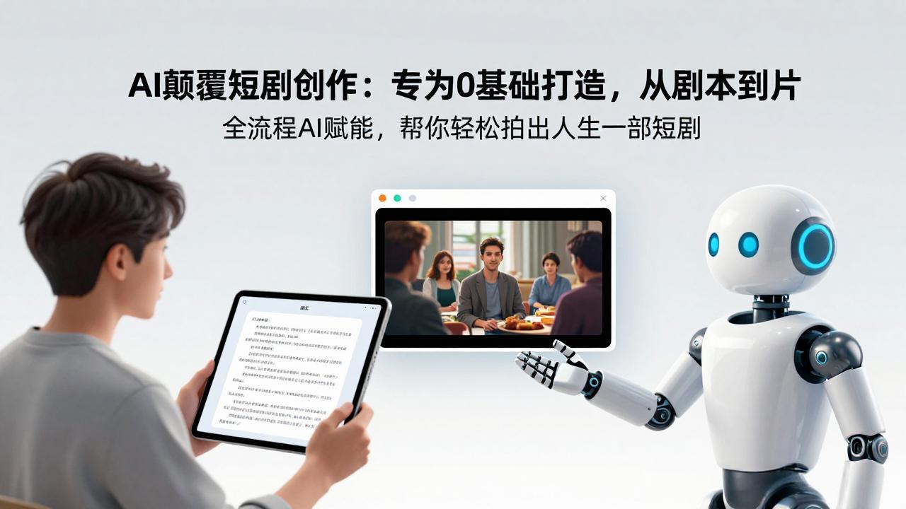 AI颠覆短剧创作：专为0基础打造，从剧本到成片全流程AI赋能，帮你轻松拍出人生第一部短剧网创项目-知识付费-在线课程-自媒体创业-网络副业-优利资源优利资源网
