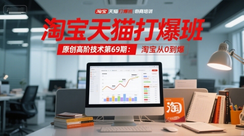 淘宝天猫打爆班原创高阶技术第69期：淘宝从0到爆网创项目-知识付费-在线课程-自媒体创业-网络副业-优利资源优利资源网