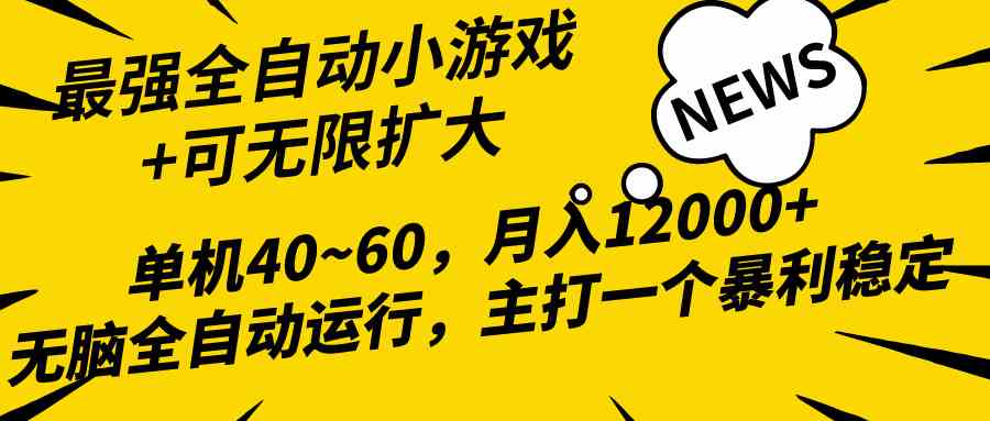 （10046期）2024最新全网独家小游戏全自动，单机40~60,稳定躺赚，小白都能月入过万网创项目-知识付费-在线课程-自媒体创业-网络副业-优利资源优利资源网
