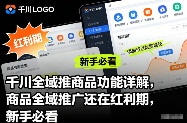 千川全域推商品功能详解，商品全域推广还在红利期，新手必看网创项目-知识付费-在线课程-自媒体创业-网络副业-优利资源优利资源网