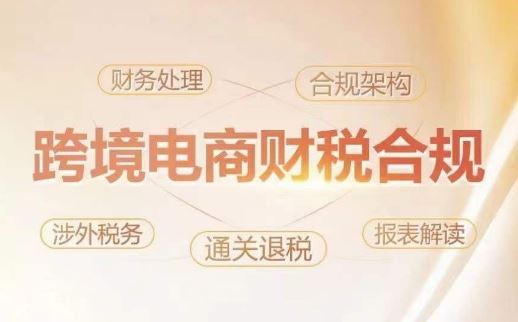 跨境老板财税合规特训营，规避财税风险、提升企业利润网创项目-知识付费-在线课程-自媒体创业-网络副业-优利资源优利资源网