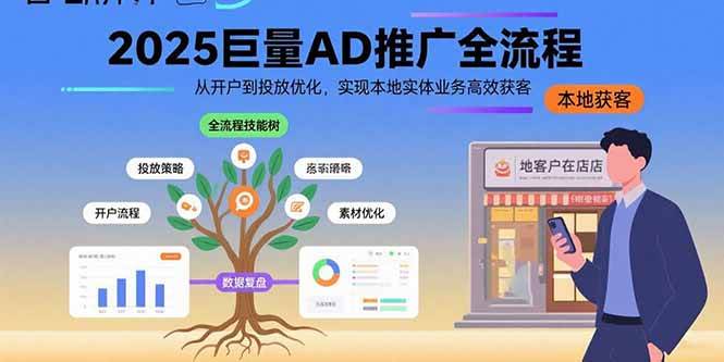 （15608期）2025巨量AD推广全流程，从开户到投放优化，实现本地实体业务高效获客网创项目-知识付费-在线课程-自媒体创业-网络副业-优利资源优利资源网