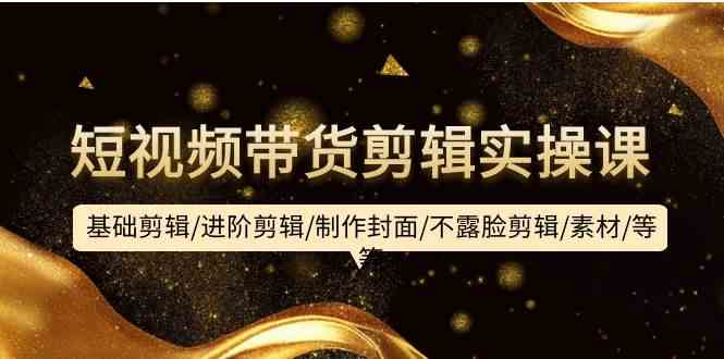 （9887期）短视频带货剪辑实操课：基础剪辑/进阶剪辑/制作封面/不露脸剪辑/素材/等等网创项目-知识付费-在线课程-自媒体创业-网络副业-优利资源优利资源网