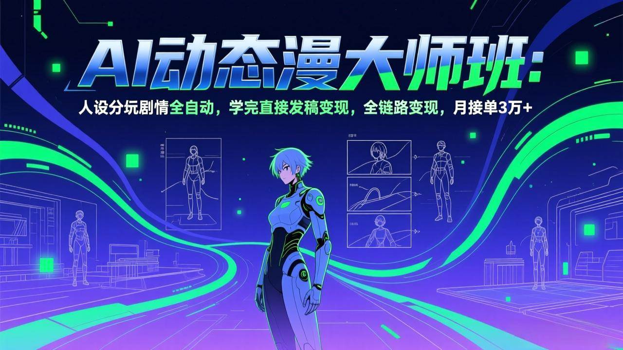（17402期）AI动态漫剧大师班：人设分镜剧情全自动，学完直接发稿变现，全链路变现，月接单3万+网创项目-知识付费-在线课程-自媒体创业-网络副业-优利资源优利资源网