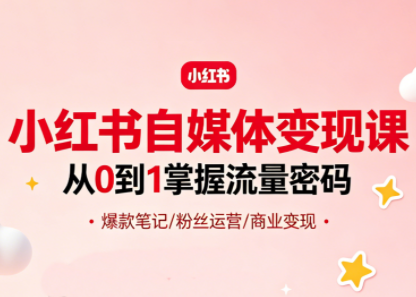 大漂亮·小红书自媒体变现课网创项目-知识付费-在线课程-自媒体创业-网络副业-优利资源优利资源网