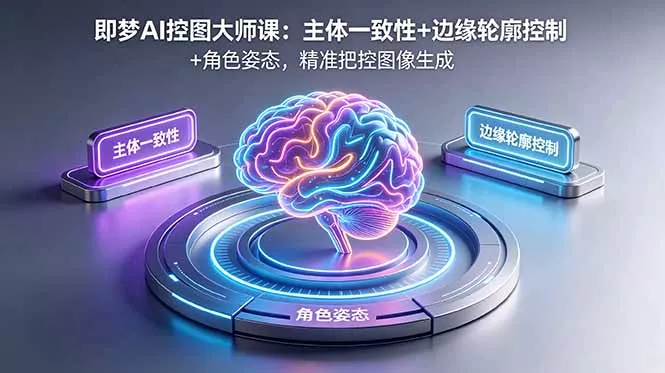 即梦AI控图大师课：主体一致性+边缘轮廓控制+角色姿态，精准把控图像生成网创项目-知识付费-在线课程-自媒体创业-网络副业-优利资源优利资源网