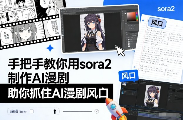 手把手教你用sora2制作AI漫剧，助你抓住AI漫剧风口网创项目-知识付费-在线课程-自媒体创业-网络副业-优利资源优利资源网