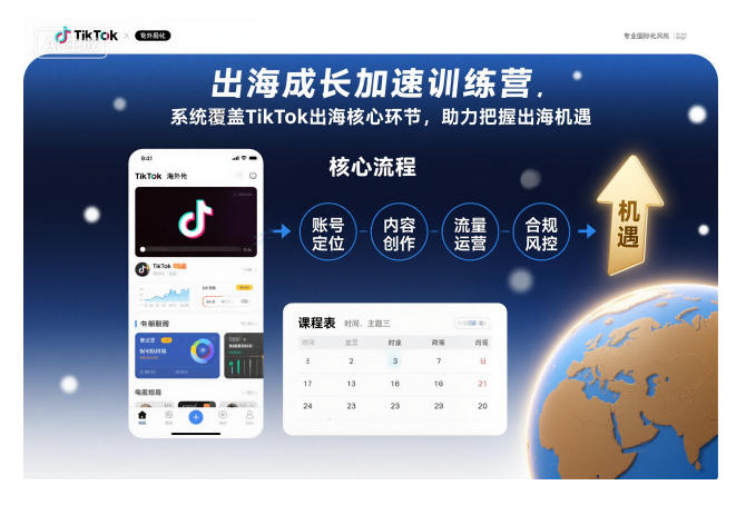 出海成长加速训练营，系统覆盖TikTok出海核心环节，助力把握出海机遇(更新)网创项目-知识付费-在线课程-自媒体创业-网络副业-优利资源优利资源网