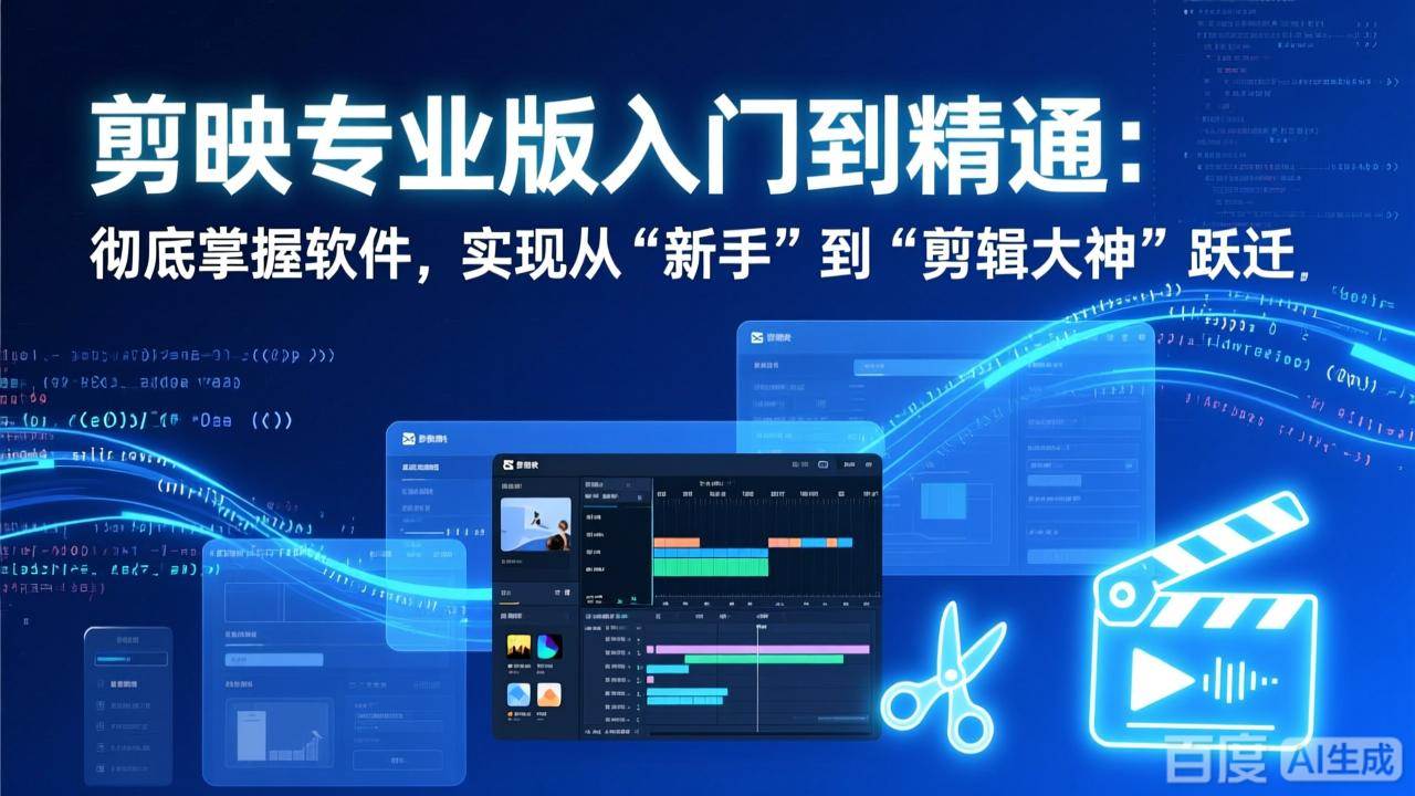 （17321期）剪映专业版入门到精通：彻底掌握软件，实现从“新手”到“剪辑大神”跃迁网创项目-知识付费-在线课程-自媒体创业-网络副业-优利资源优利资源网