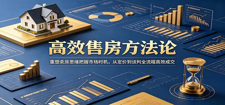 高效售房方法论：重塑卖房思维把握市场时机，从定价到谈判全流程高效成交网创项目-知识付费-在线课程-自媒体创业-网络副业-优利资源优利资源网