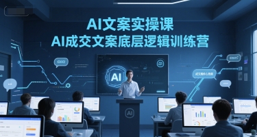 AI文案实操课，AI成交文案底层逻辑训练营网创项目-知识付费-在线课程-自媒体创业-网络副业-优利资源优利资源网