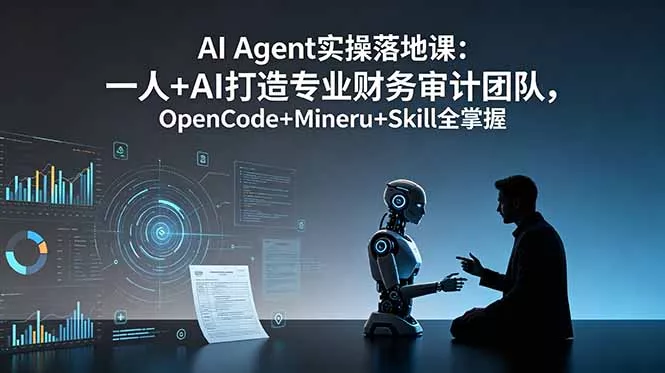 AI Agent实操落地课：一人+AI打造专业财务审计团队，OpenCode+Mineru+Skill全掌握网创项目-知识付费-在线课程-自媒体创业-网络副业-优利资源优利资源网
