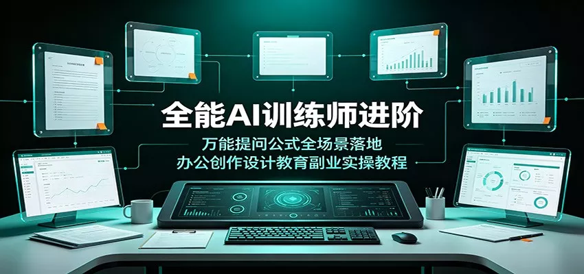 全能AI训练师进阶：万能提问公式全场景落地，办公创作设计教育副业实操教程网创项目-知识付费-在线课程-自媒体创业-网络副业-优利资源优利资源网