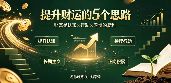 付费文章：提升财运的5个思路——财富是认知x行动x习惯的复利，愿你越努力，越幸运网创项目-知识付费-在线课程-自媒体创业-网络副业-优利资源优利资源网