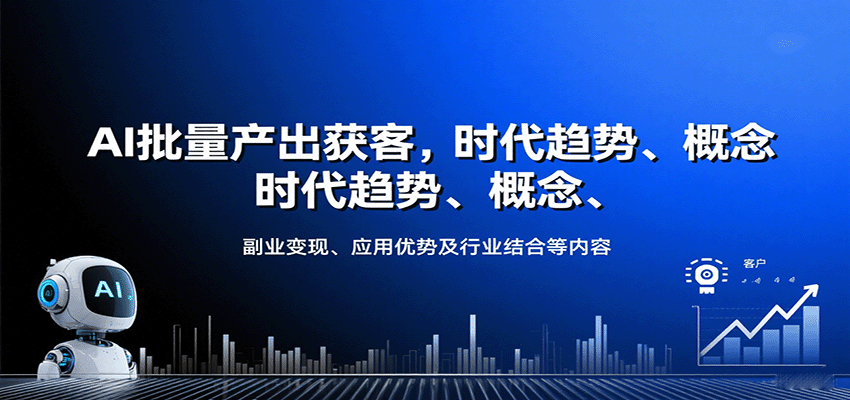 AI批量产出获客，时代趋势、概念、副业变现、应用优势及行业结合等内容网创项目-知识付费-在线课程-自媒体创业-网络副业-优利资源优利资源网