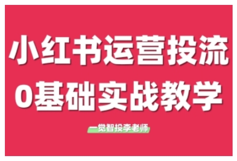 小红书运营投流，小红书广告投放从0到1的实战课，学完即可开始投放(更新26年)网创项目-知识付费-在线课程-自媒体创业-网络副业-优利资源优利资源网