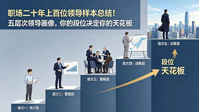 付费文章：职场二十年上百位领导样本总结！五层次领导画像，你的段位决定你的天花板网创项目-知识付费-在线课程-自媒体创业-网络副业-优利资源优利资源网