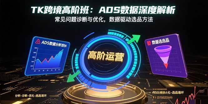 （15809期）TK跨境高阶班：ADS数据深度解析，常见问题诊断与优化，数据驱动选品方法网创项目-知识付费-在线课程-自媒体创业-网络副业-优利资源优利资源网