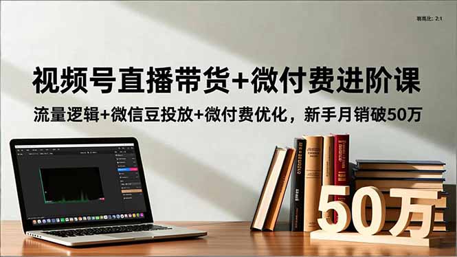 视频号直播带货+微付费进阶课：流量逻辑+微信豆投放+微付费优化，新手月销破50万网创项目-知识付费-在线课程-自媒体创业-网络副业-优利资源优利资源网