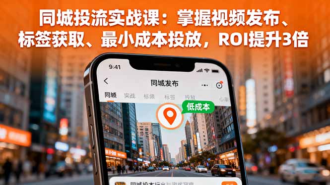 同城投流实战课：掌握视频发布、标签获取、最小成本投放，ROI提升3倍网创项目-知识付费-在线课程-自媒体创业-网络副业-优利资源优利资源网